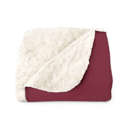 Claret, Blue, White Retro Target Blanket Throw