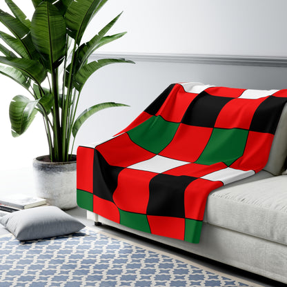 United Arab Emirates Retro Check Blanket Throw