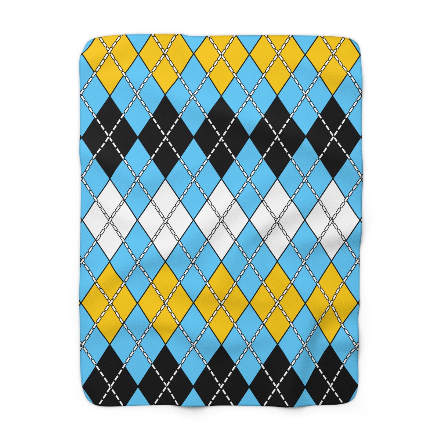 Saint Lucia Retro Argyle Blanket Throw