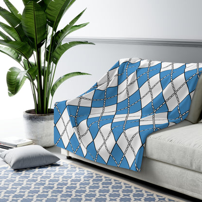 Guatemala Retro Argyle Blanket Throw
