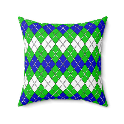 Sierra Leone Retro Argyle Cushion Pillow