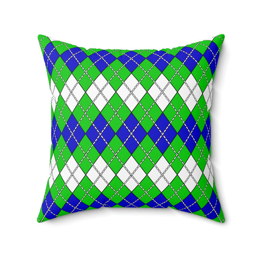 Sierra Leone Retro Argyle Cushion Pillow