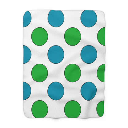 Uzbekistan Retro Polka Dots Blanket Throw