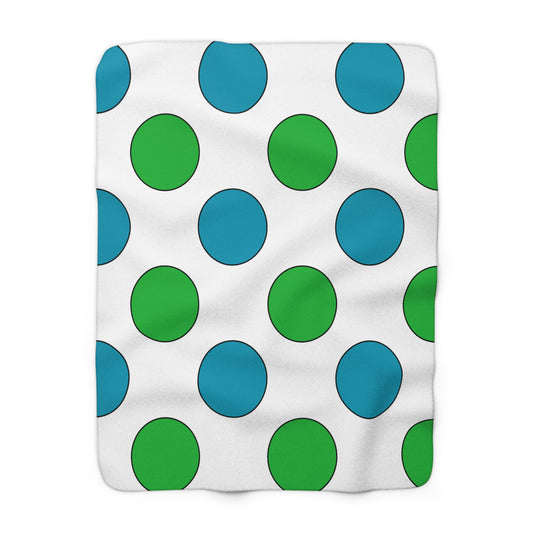 Uzbekistan Retro Polka Dots Blanket Throw
