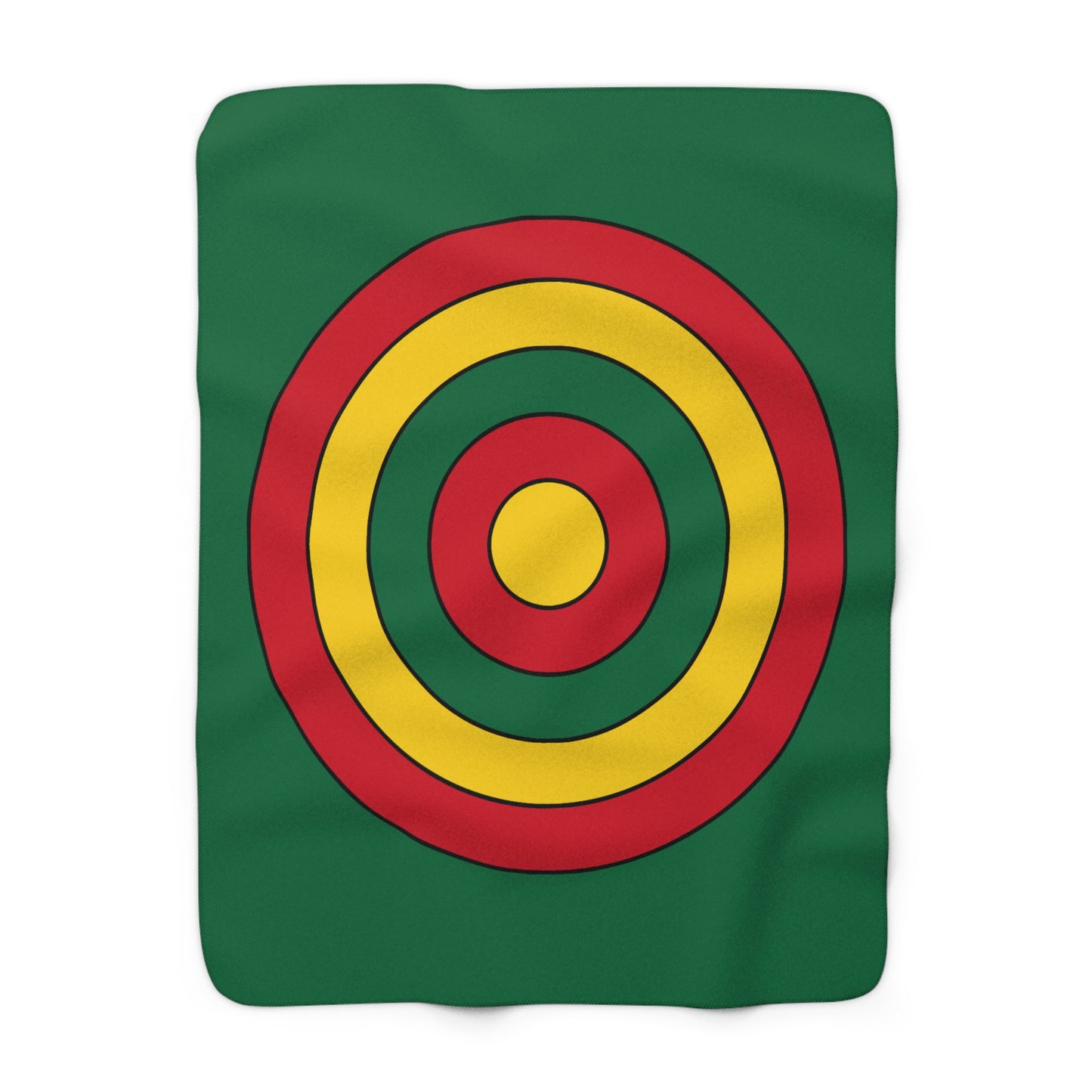 Ghana Retro Target Blanket Throw