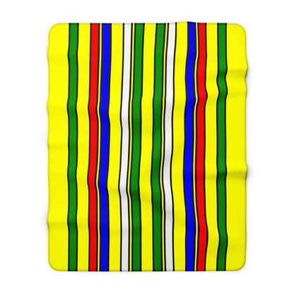 Central African Republic Retro Stripes Blanket Throw