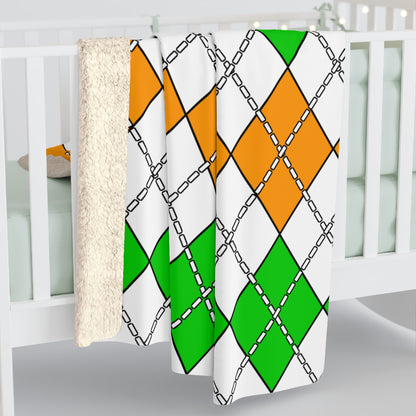 Cote Divoire Retro Argyle Blanket Throw