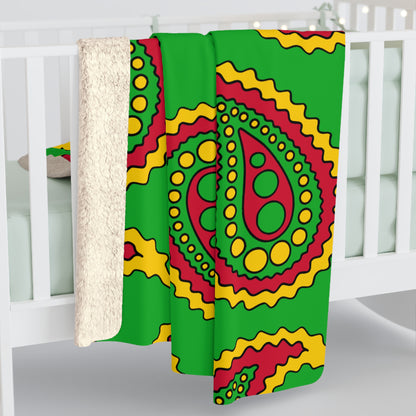 Sao Tome And Principe Retro Paisley Blanket Throw