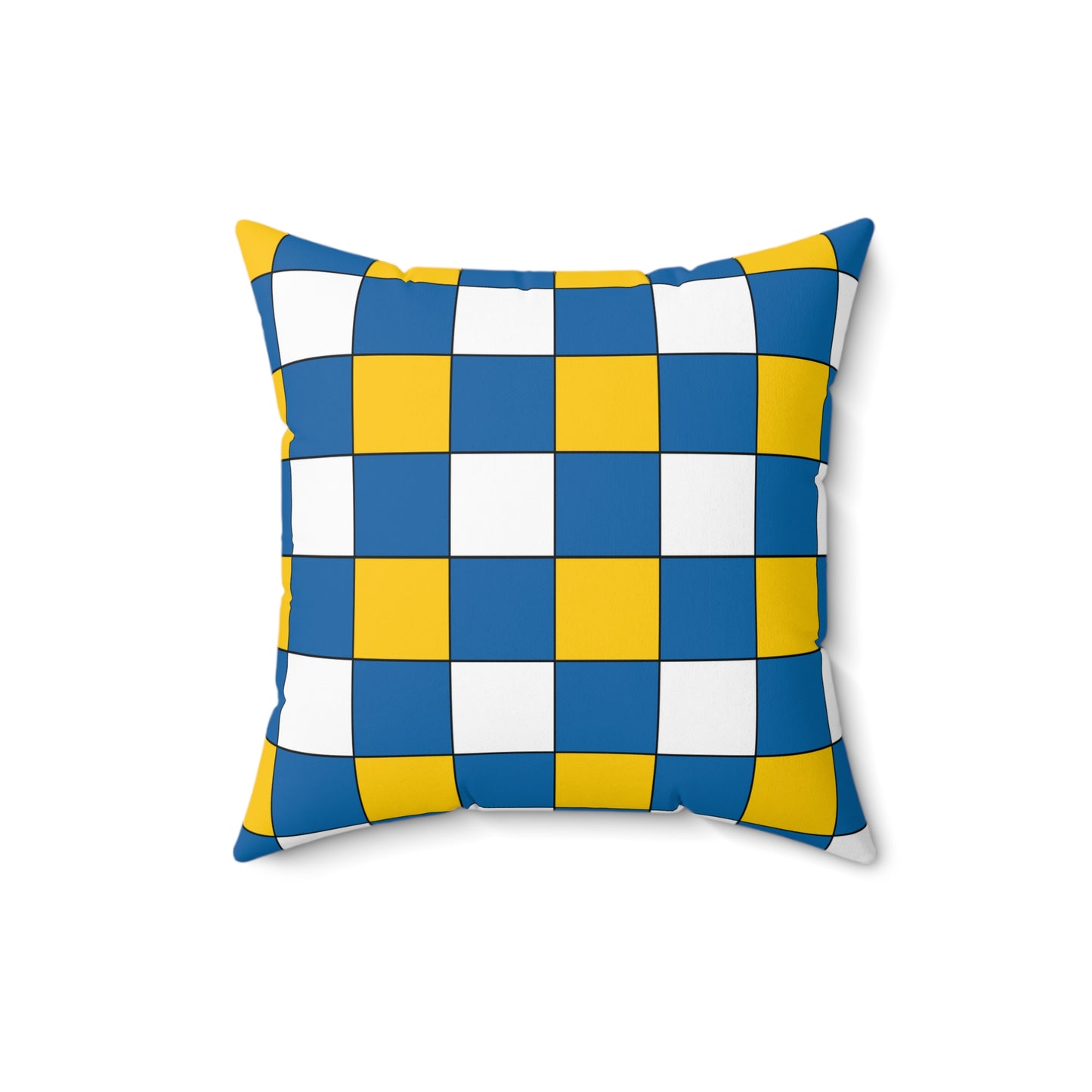Canary Islands Retro Check Cushion Pillow