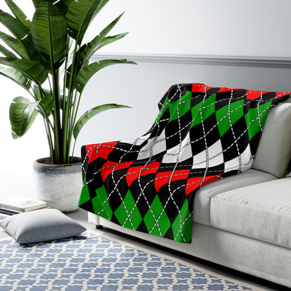 Sudan Retro Argyle Blanket Throw