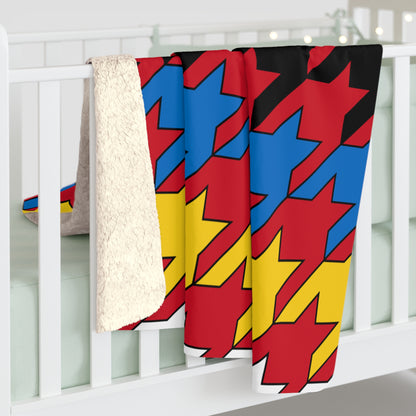 Antigua And Barbuda Retro Houndstooth Blanket Throw