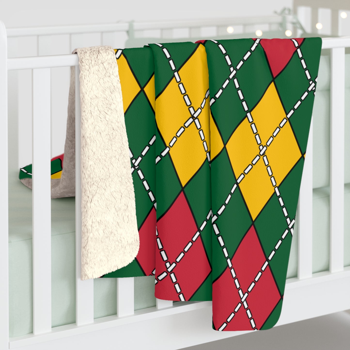Mauritania Retro Argyle Blanket Throw