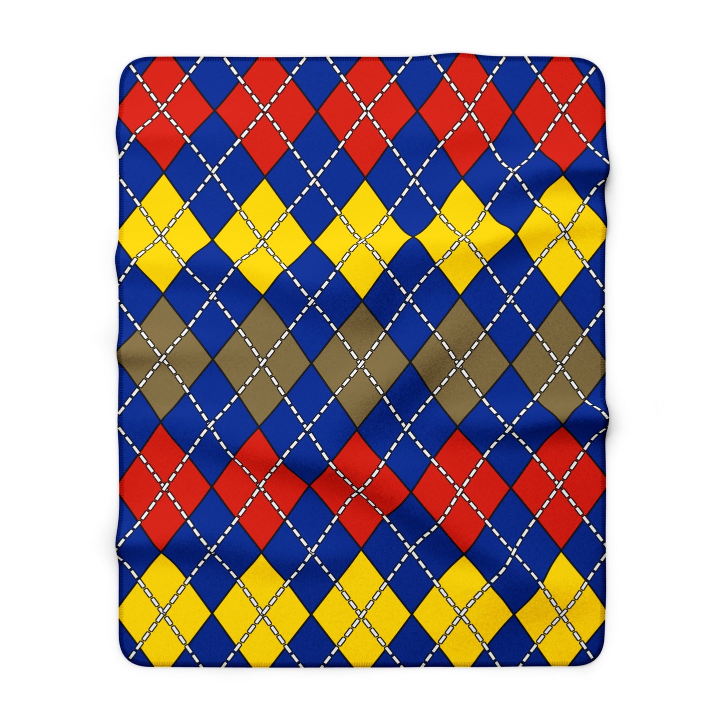 Moldova Retro Argyle Blanket Throw