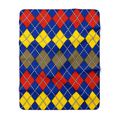 Moldova Retro Argyle Blanket Throw