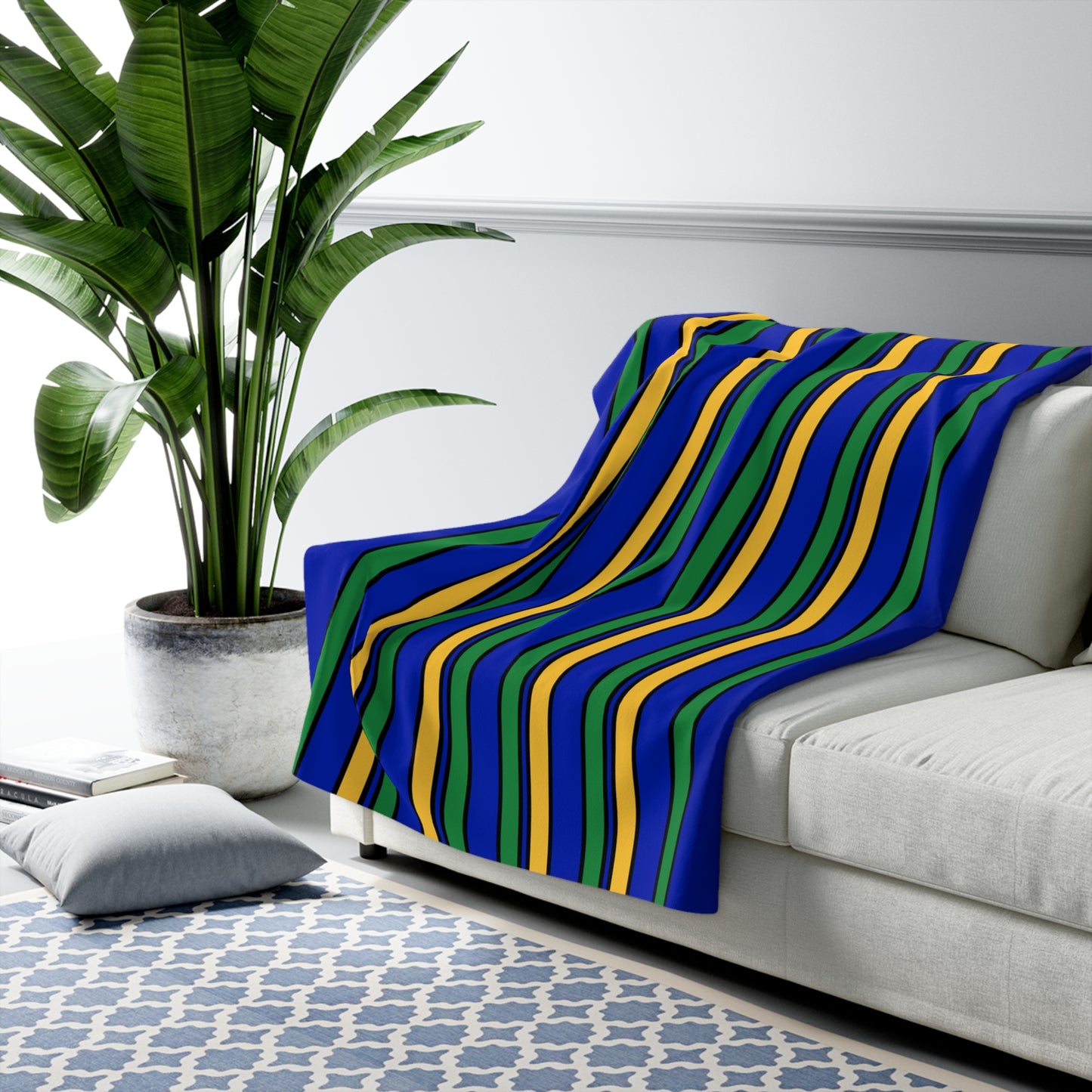 Christmas Island Retro Stripes Blanket Throw