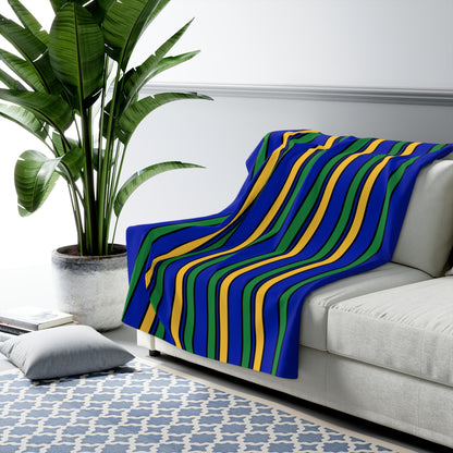 Christmas Island Retro Stripes Blanket Throw