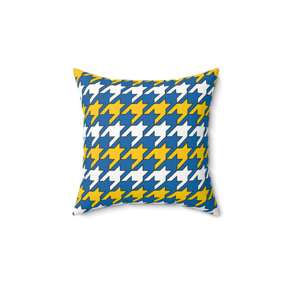 Canary Islands Retro Houndstooth Cushion Pillow