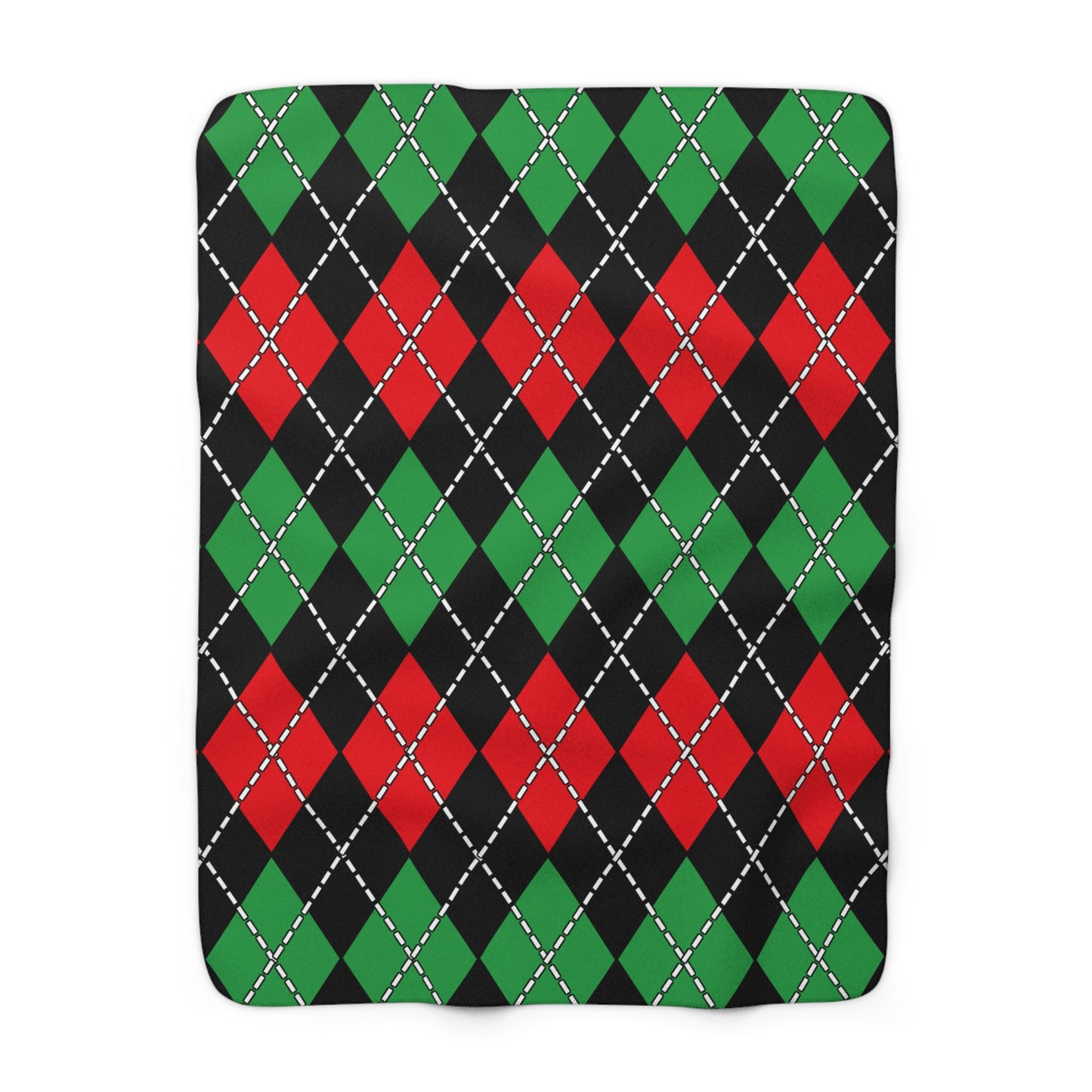 Libya Retro Argyle Blanket Throw