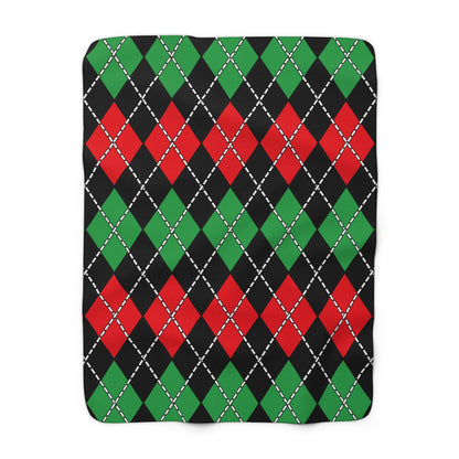 Libya Retro Argyle Blanket Throw