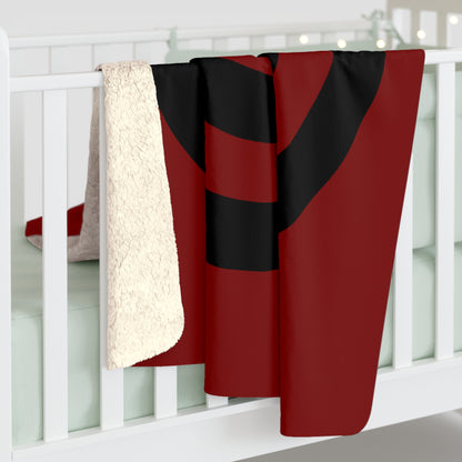 Maroon, Black Retro Target Blanket Throw