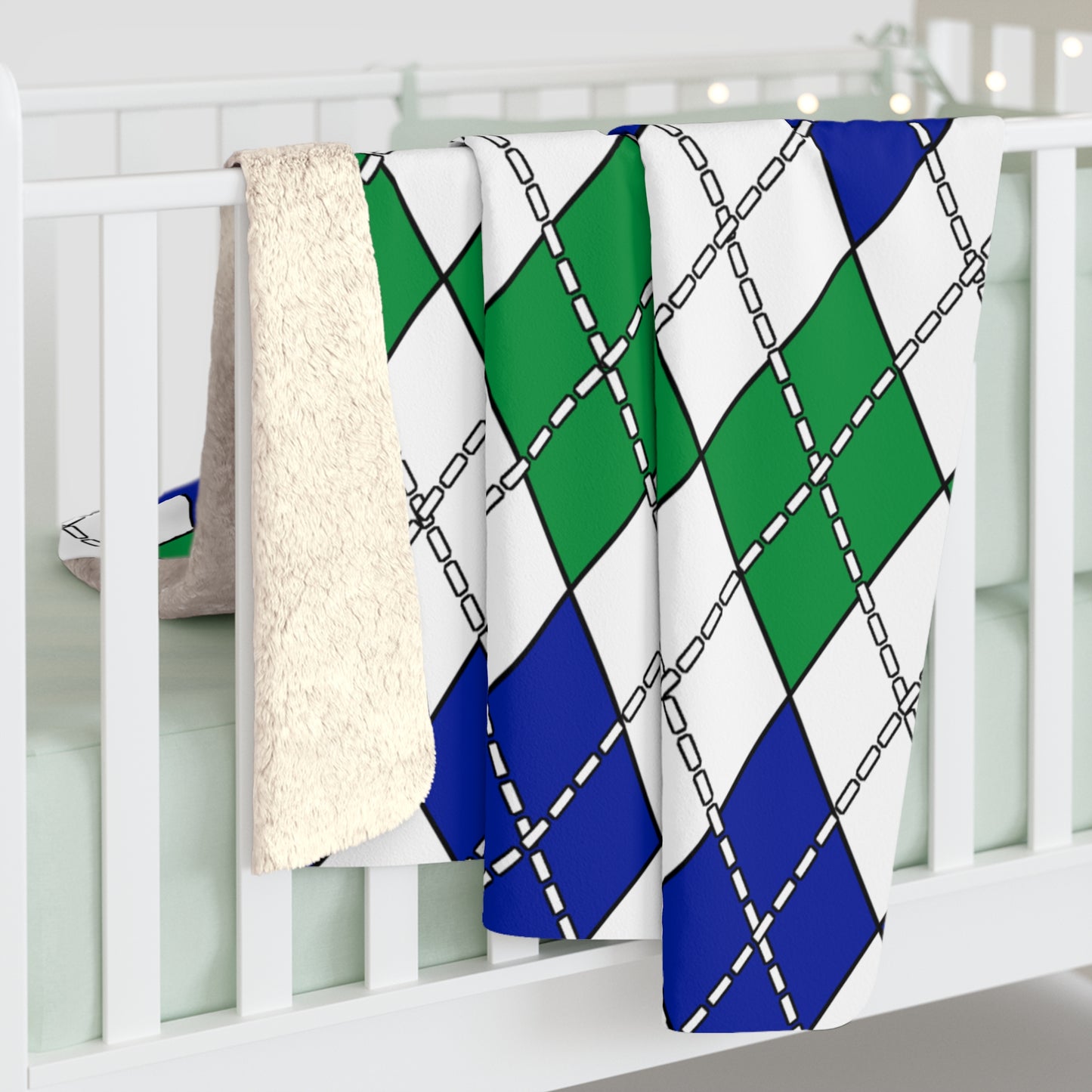 Lesotho Retro Argyle Blanket Throw
