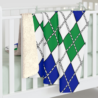Lesotho Retro Argyle Blanket Throw