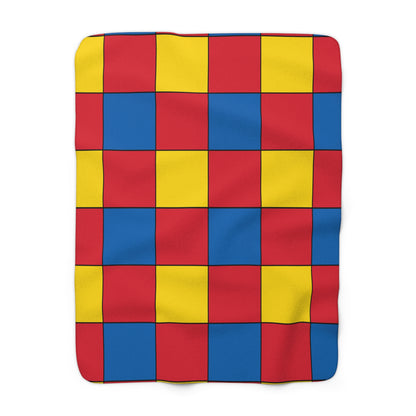 Mongolia Retro Check Blanket Throw