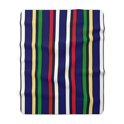 Cayman Islands Retro Stripes Blanket Throw