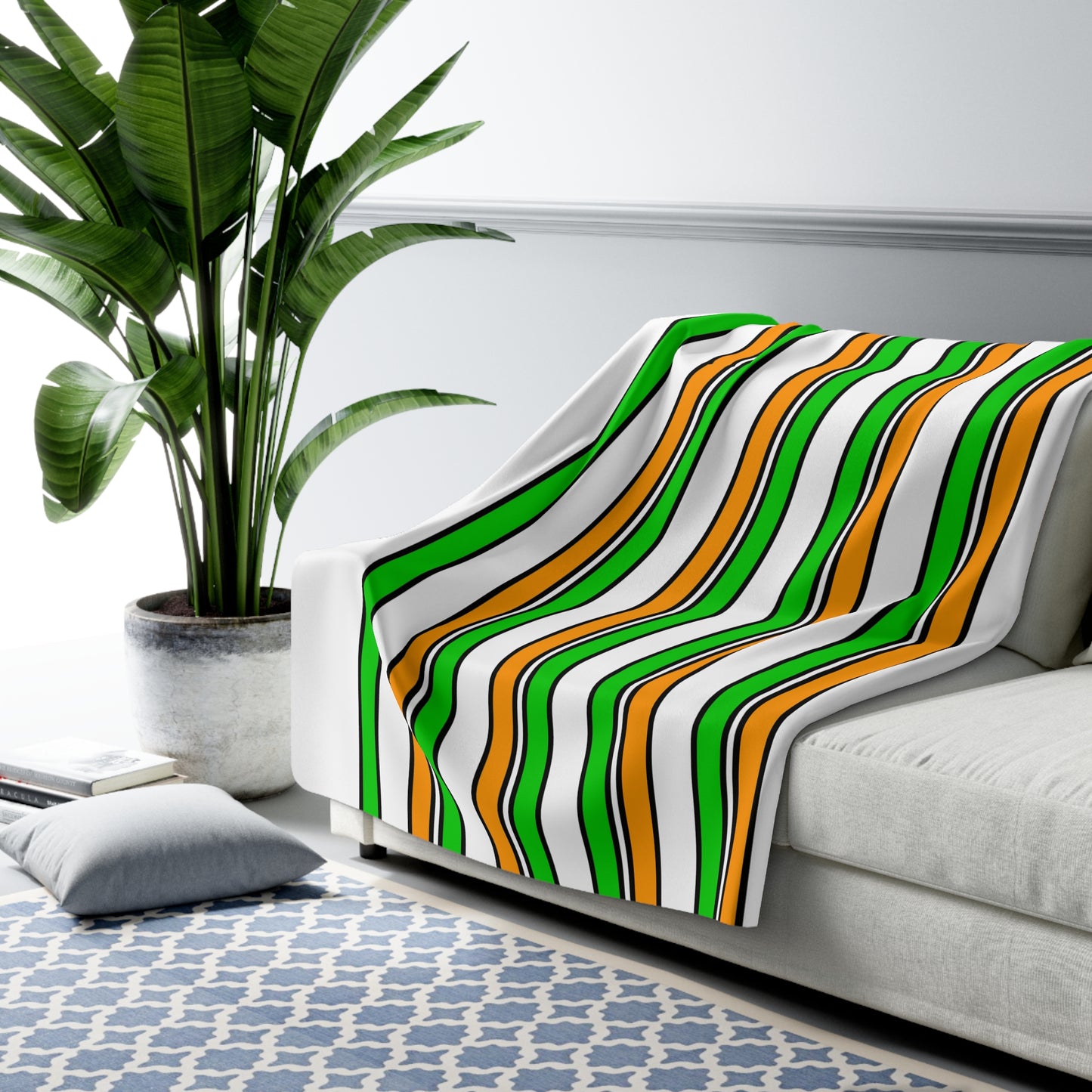 Cote Divoire Retro Stripes Blanket Throw