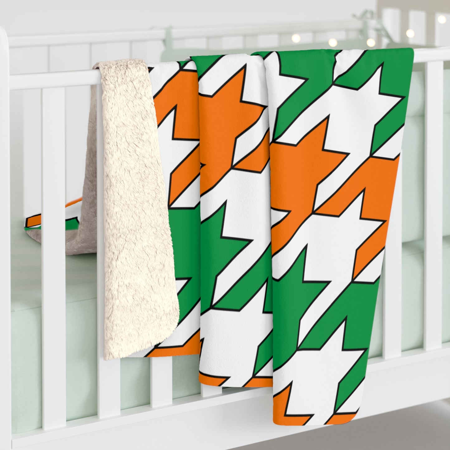 Ireland Retro Houndstooth Blanket Throw