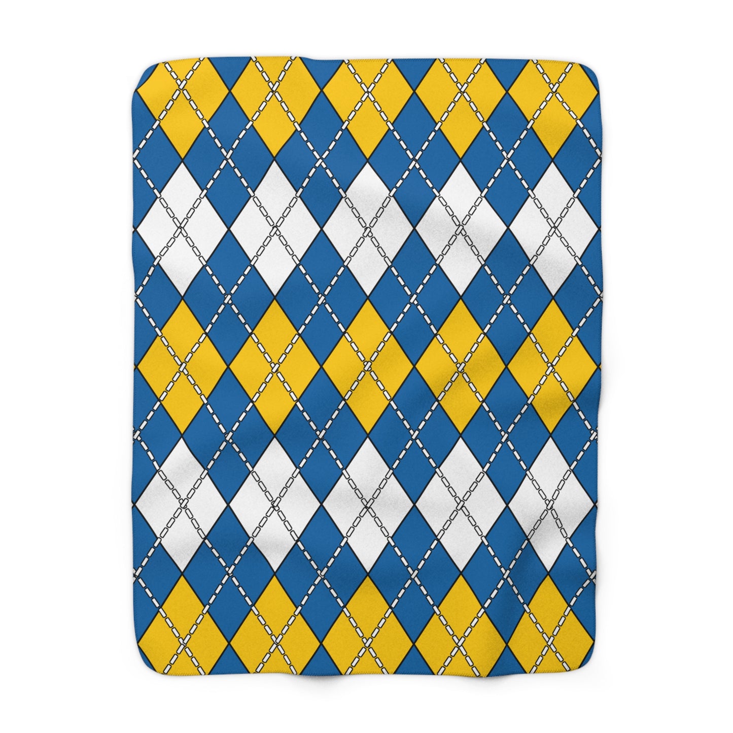 Canary Islands Retro Argyle Blanket Throw
