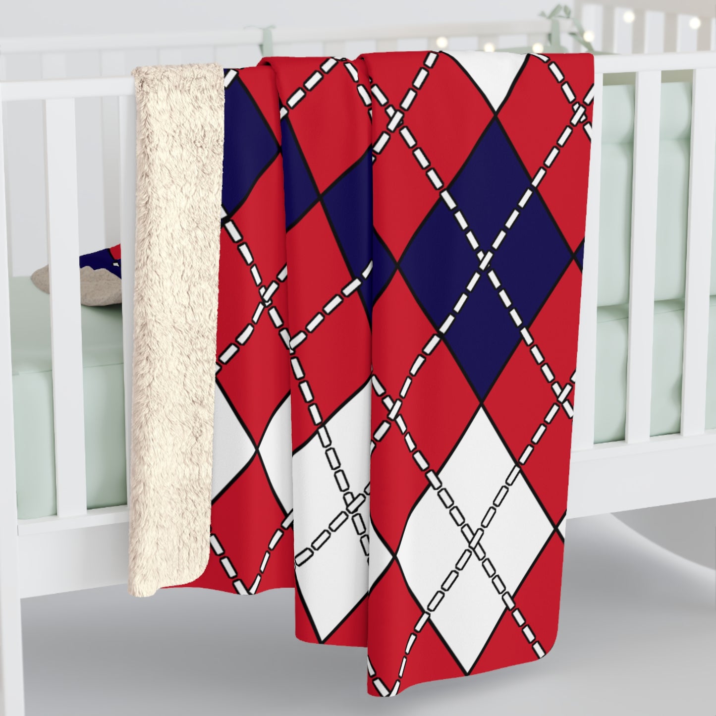 Bermuda Retro Argyle Blanket Throw