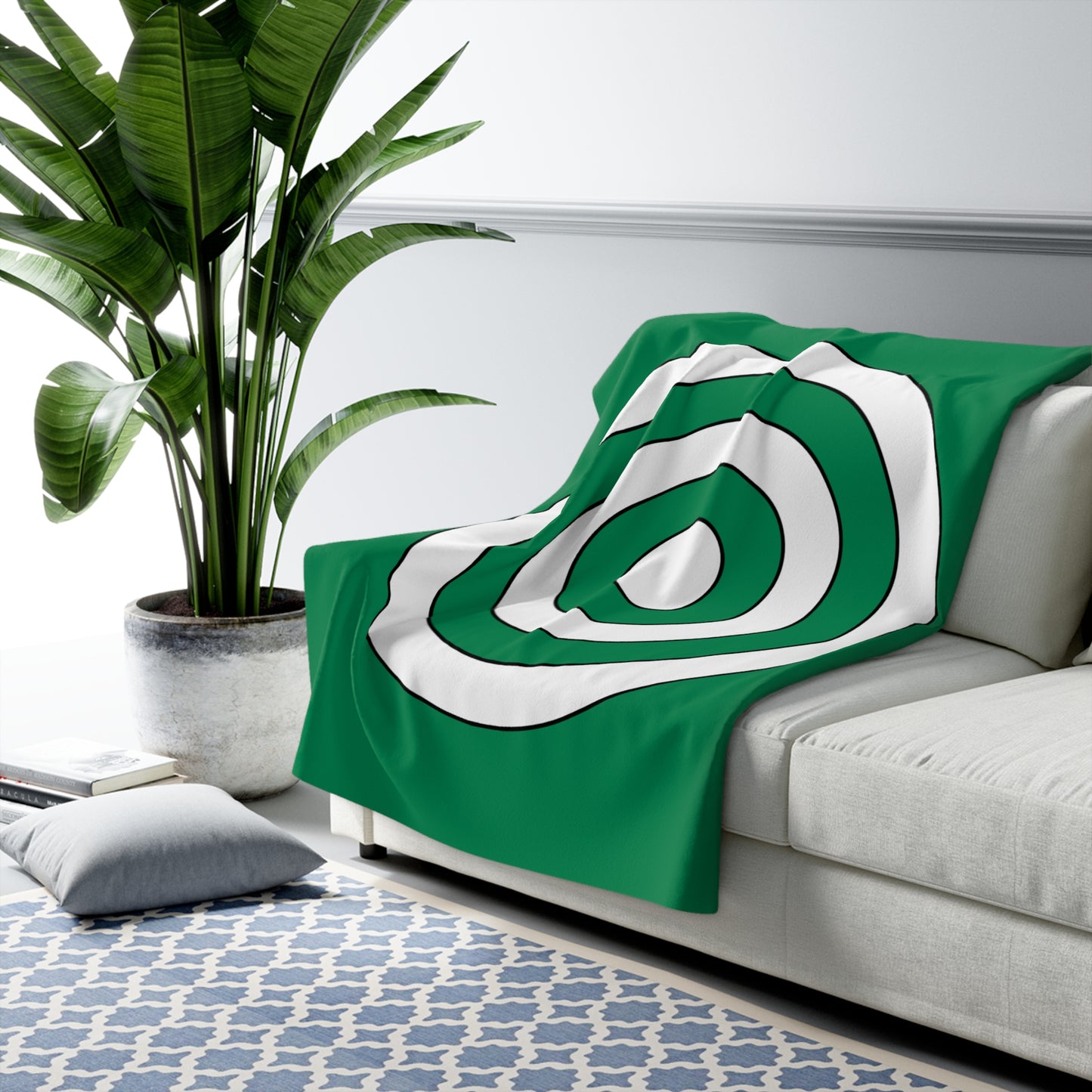 Nigeria Retro Target Blanket Throw