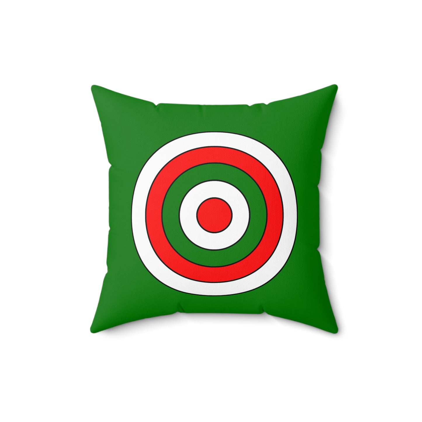 Green, White, Red Retro Target Cushion Pillow