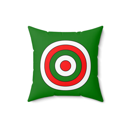 Green, White, Red Retro Target Cushion Pillow