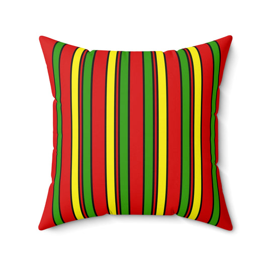 Burkina Faso Retro Stripes Cushion Pillow