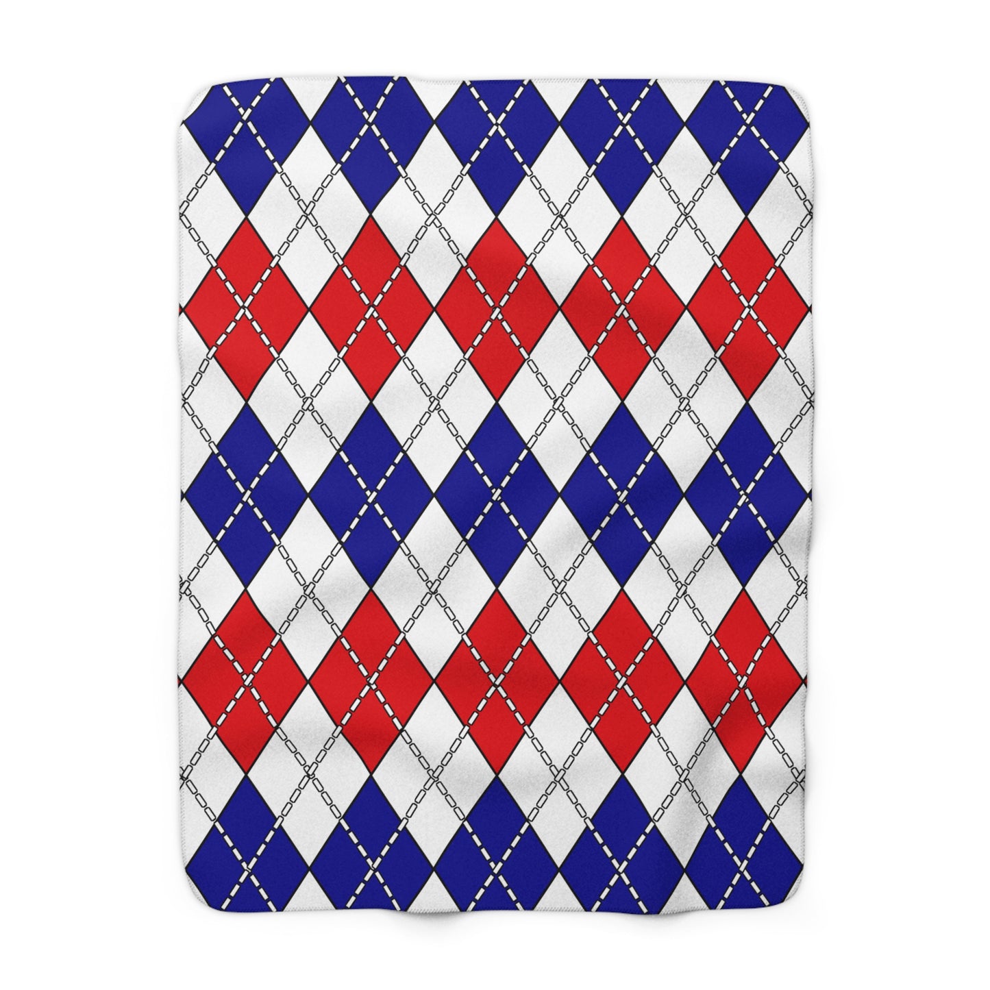 Saint Martin Retro Argyle Blanket Throw
