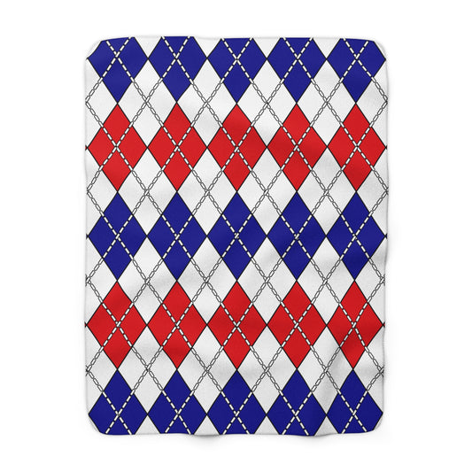 Saint Barthelemy Retro Argyle Blanket Throw