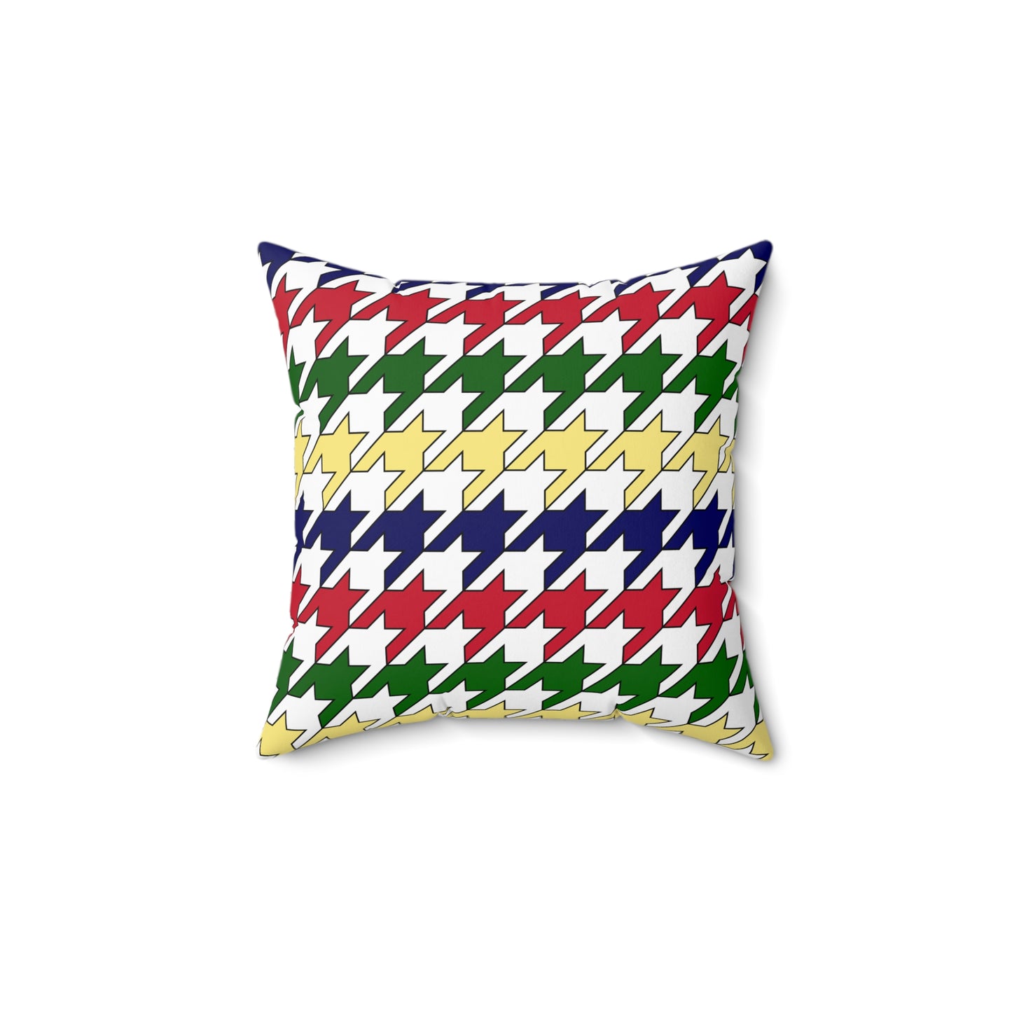 British Indian Ocean Territory Retro Houndstooth Cushion Pillow