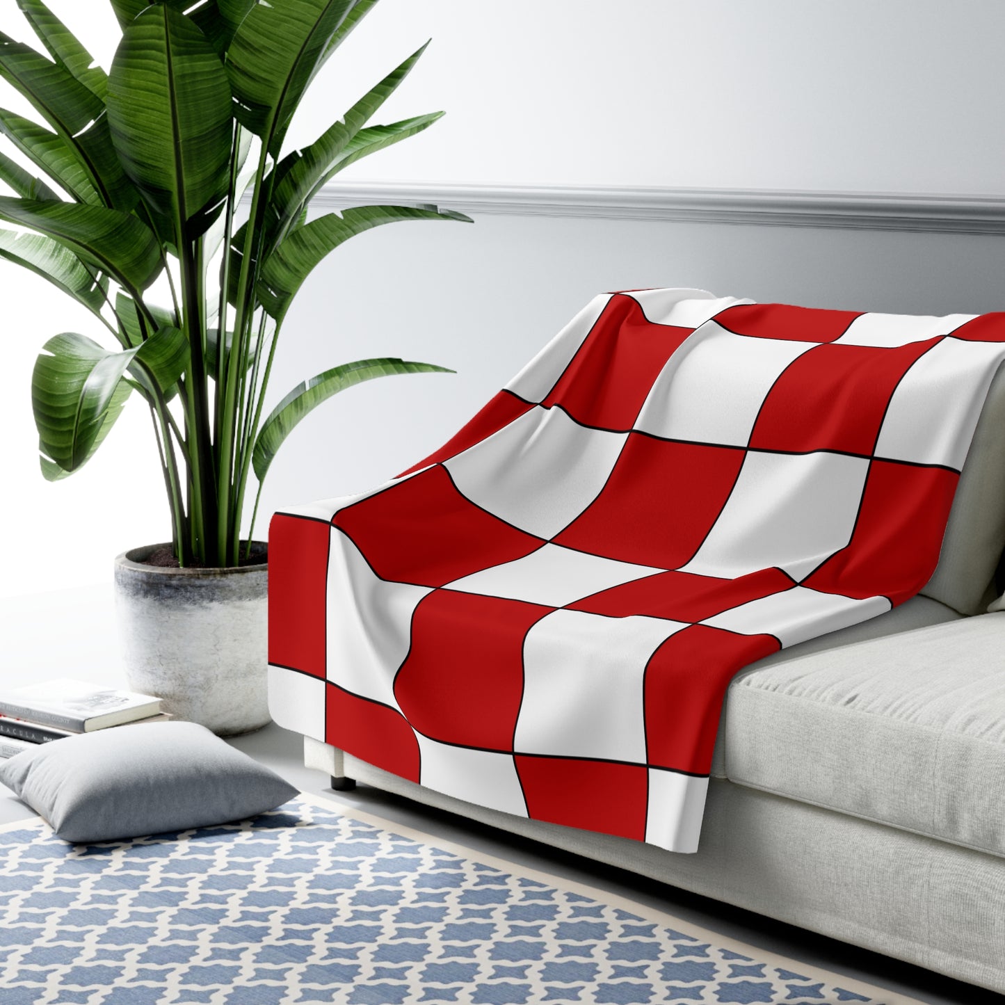 Tonga Retro Check Blanket Throw