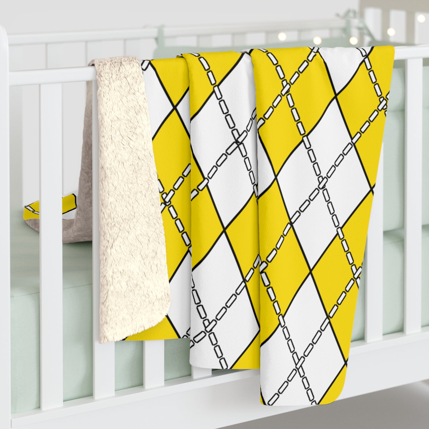 Vatican City Retro Argyle Blanket Throw