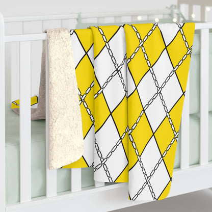 Vatican City Retro Argyle Blanket Throw