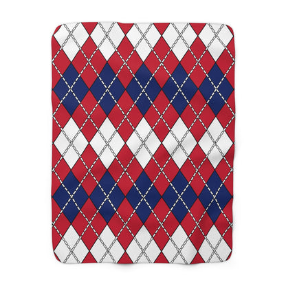 Saint Helena, Ascension And Tristan Da Cunha Retro Argyle Blanket Throw