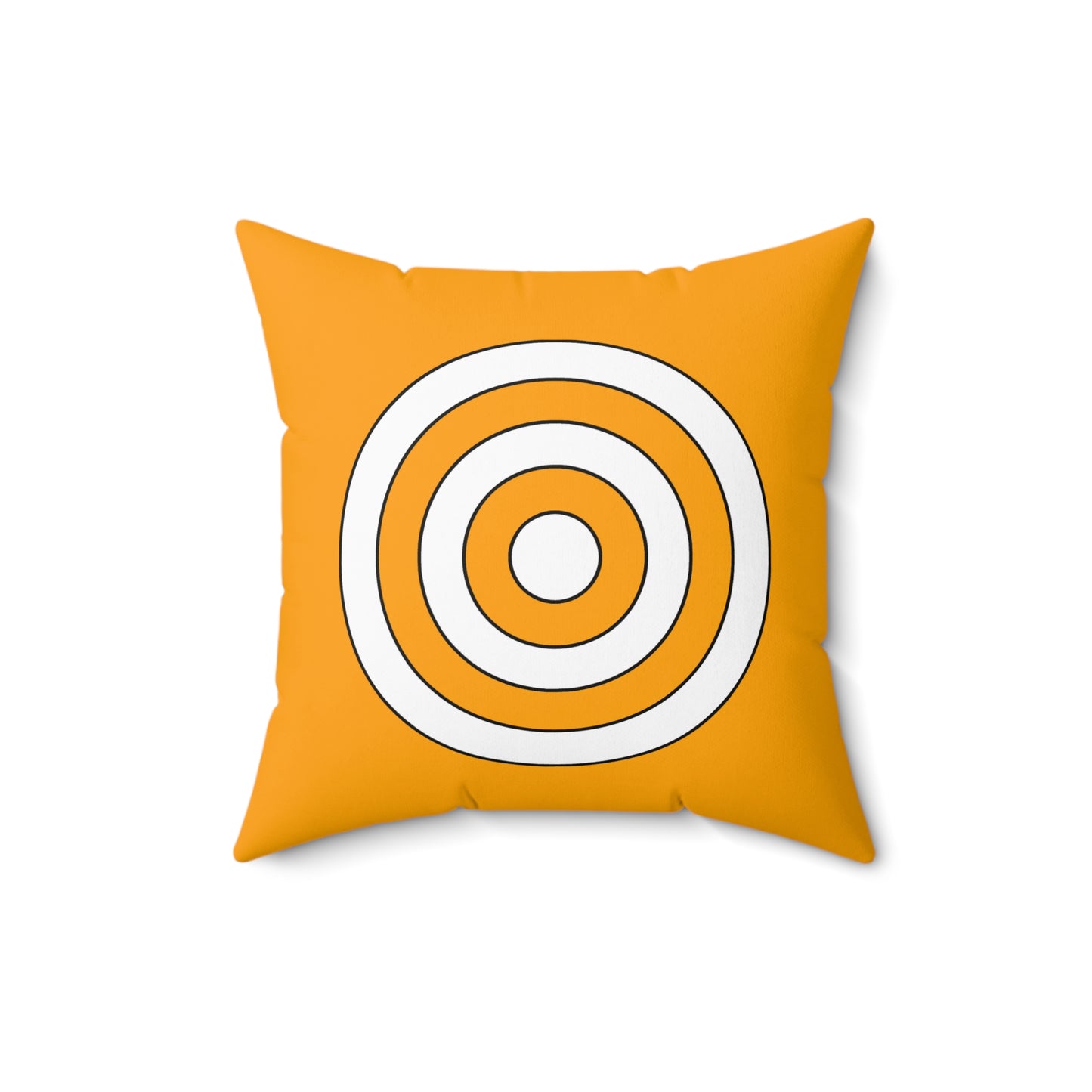 Orange, White Retro Target Cushion Pillow