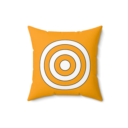 Orange, White Retro Target Cushion Pillow
