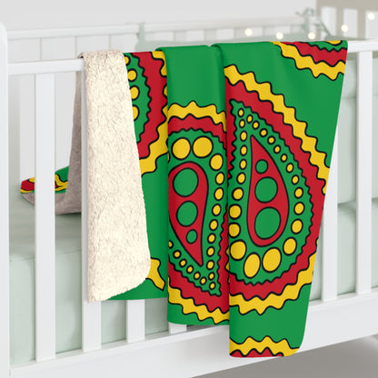 Guinea Bissau Retro Paisley Blanket Throw
