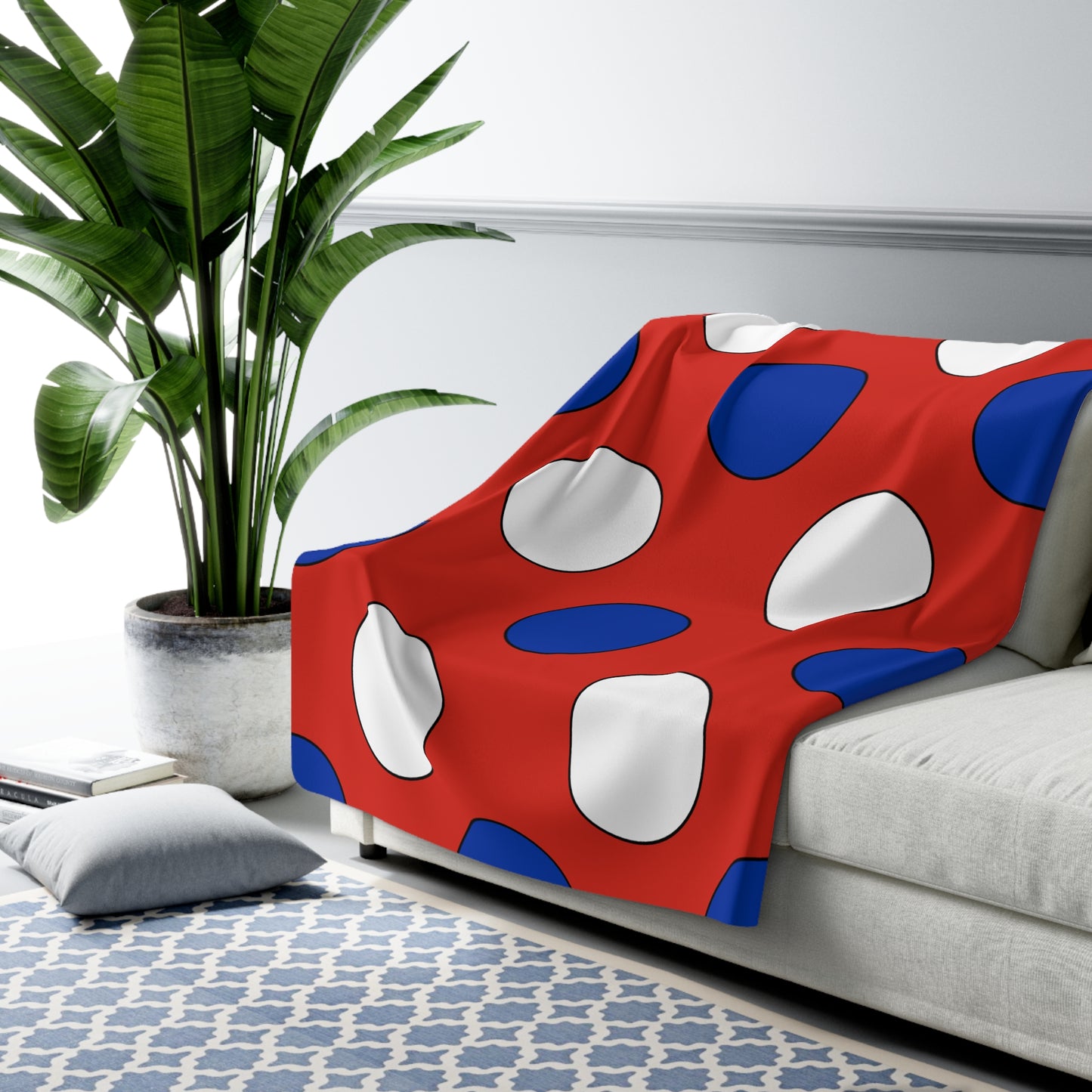 Chile Retro Polka Dots Blanket Throw