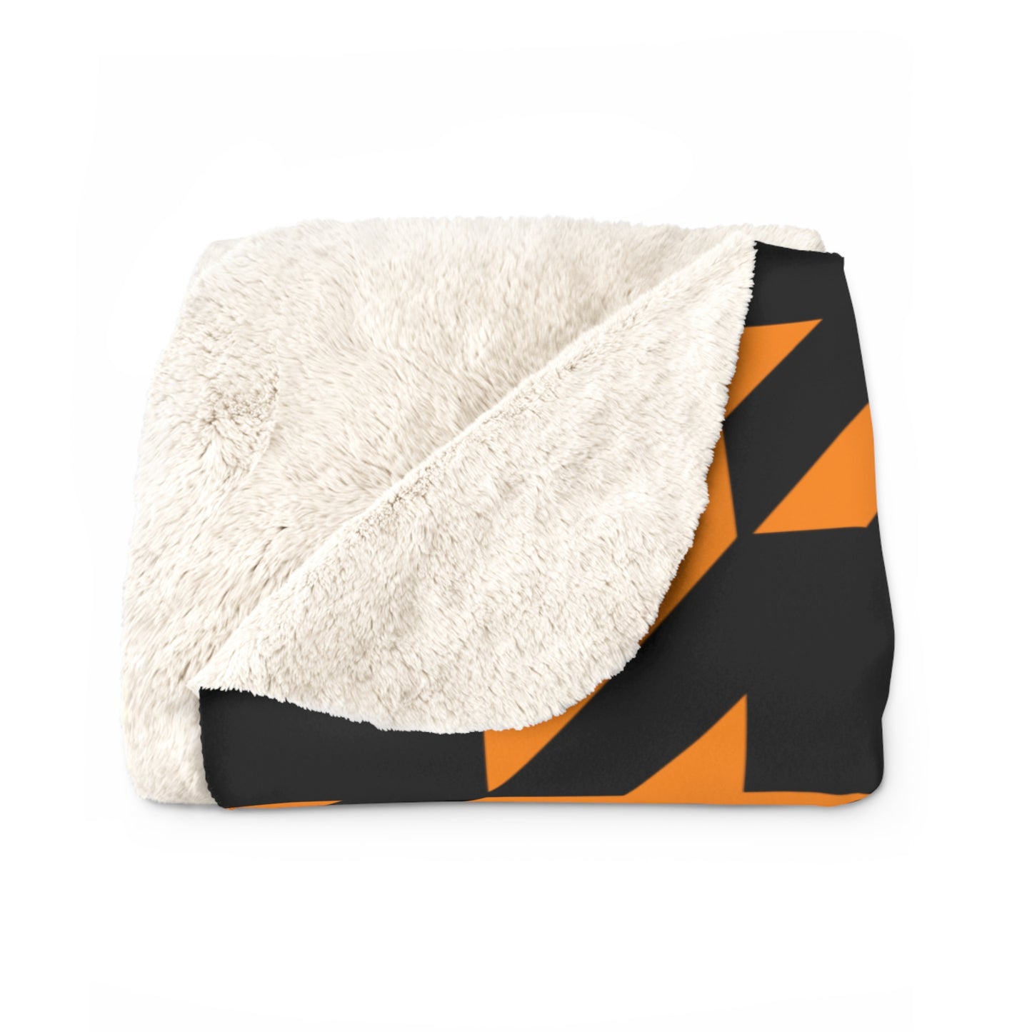 Dark Orange, Black Retro Houndstooth Blanket Throw