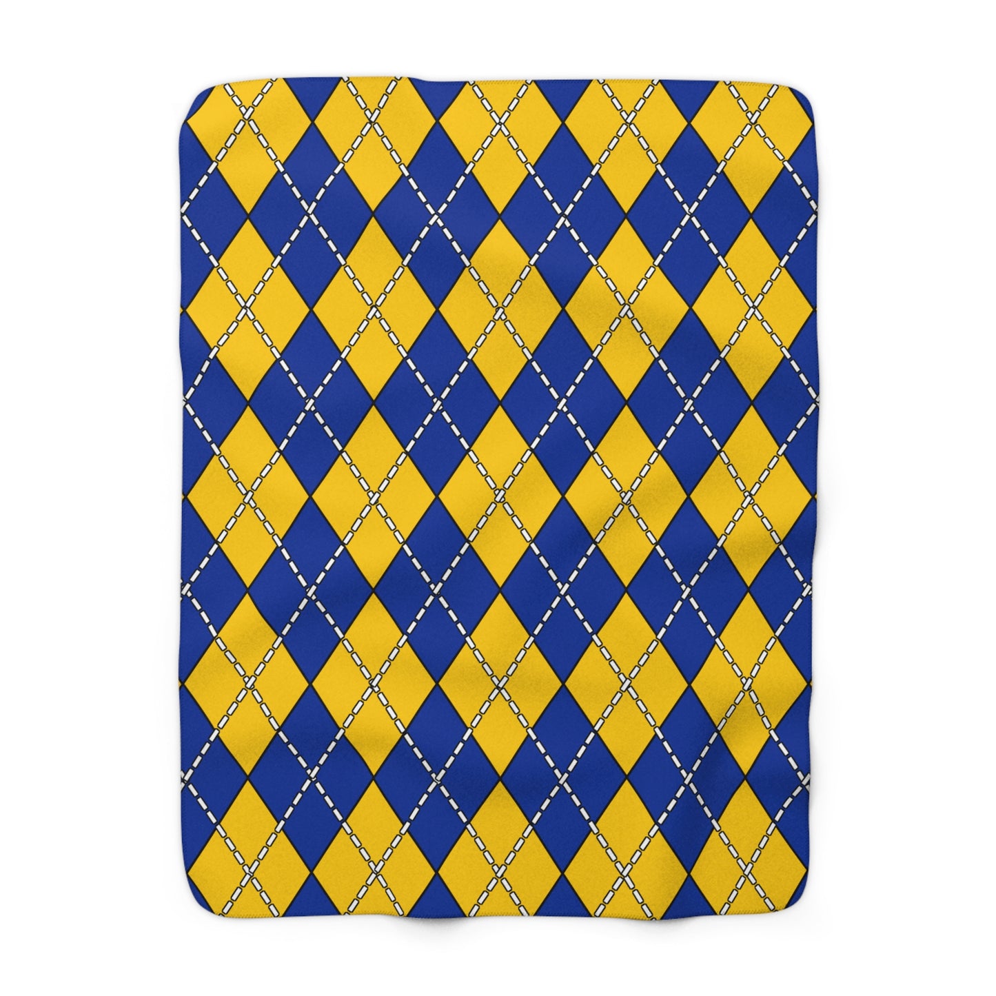 European Union Retro Argyle Blanket Throw