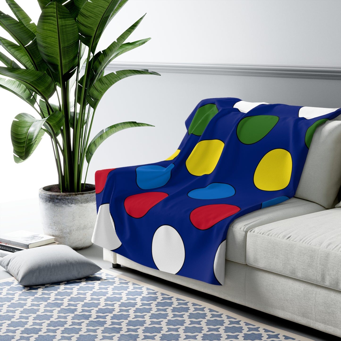 Pitcairn Retro Polka Dots Blanket Throw